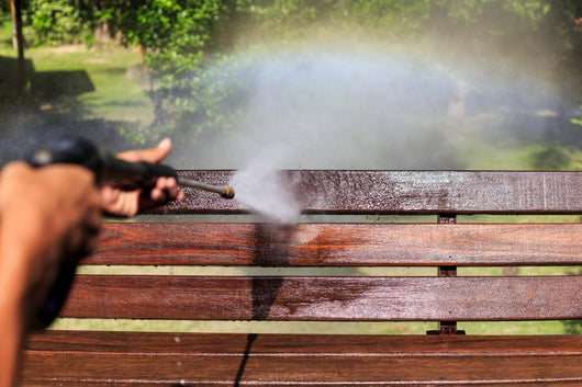 Wooden Cleaning With High Pressure Water Jet Wall Decal