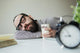 Man Sleeps In Office On Table Over Laptop With Coffee In Hand Wall Decal