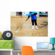 Floor cleaning with high pressure water jet Wall Mural
