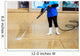 Floor cleaning with high pressure water jet Wall Mural