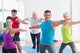 People Doing Warrior Pose In Yoga Class Wall Decal