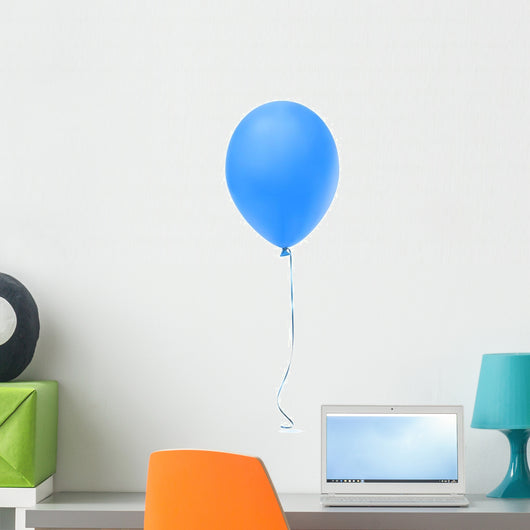 Blue balloon icon isolated on white background. Wall Decal