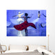Group of contemporary dancers performing on stage Wall Mural