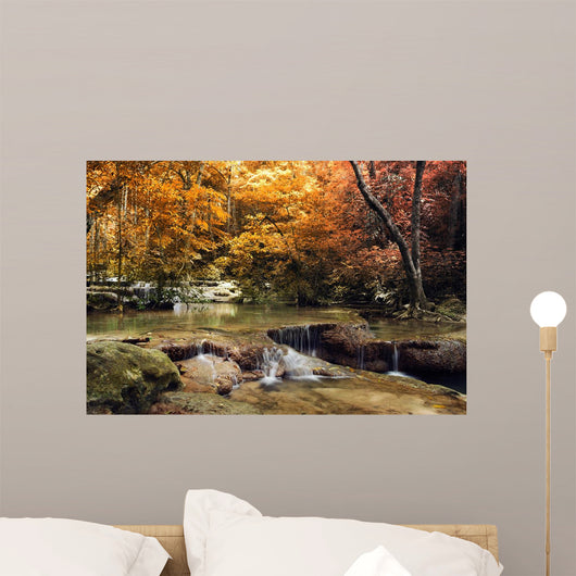 Thailand Waterfall Autumn Wall Mural