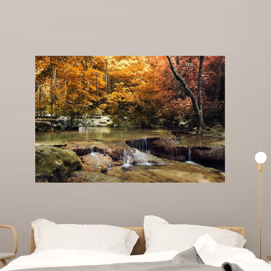 Thailand Waterfall Autumn Wall Mural