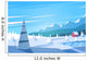Winter landscape. Vector illustration. Wall Mural