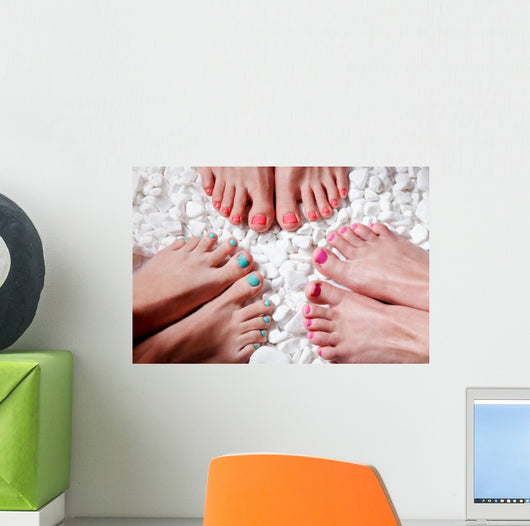 Colorful painted toes Wall Mural