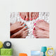 Colorful painted toes Wall Mural