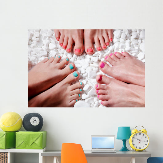 Colorful painted toes Wall Mural