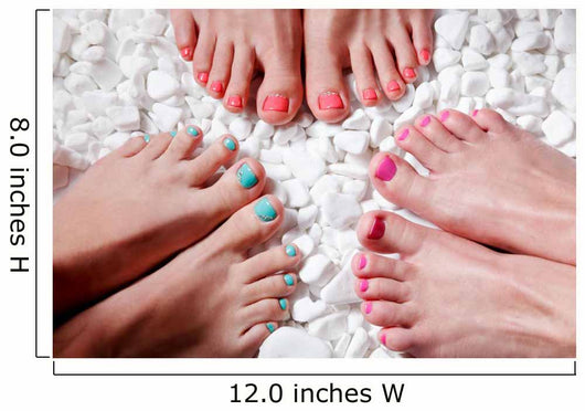 Colorful painted toes Wall Mural