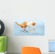 Katze fischt in Goldfischglas Wall Mural