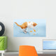 Katze fischt in Goldfischglas Wall Mural