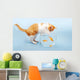 Katze fischt in Goldfischglas Wall Mural