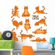 yoga cats Wall Decal