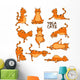 yoga cats Wall Decal