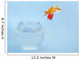 Goldfisch springt aus Glas Wall Mural