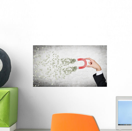 hand attracts money Wall Mural