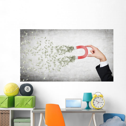 hand attracts money Wall Mural
