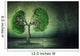 green tree shaped like human lungs growing from concrete floor Wall Mural