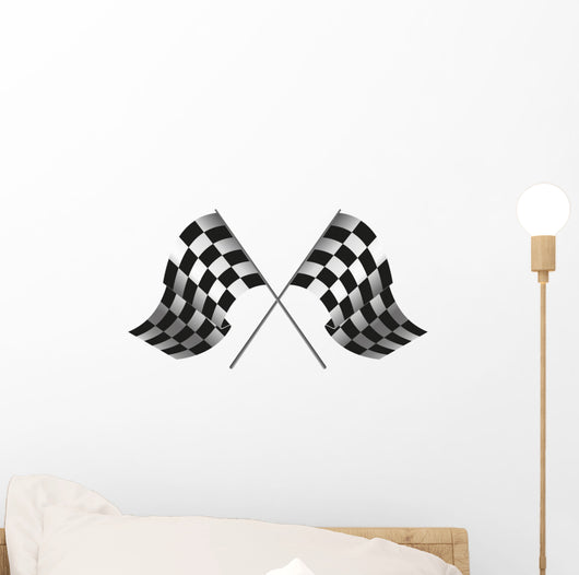 checkered flag racing Wall Decal