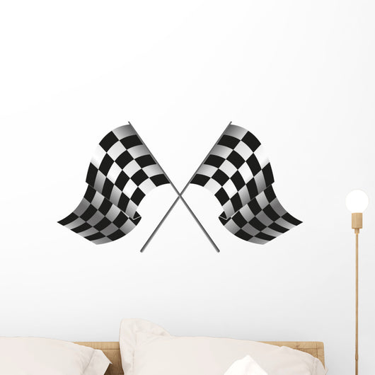 checkered flag racing Wall Decal