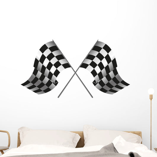 checkered flag racing Wall Decal