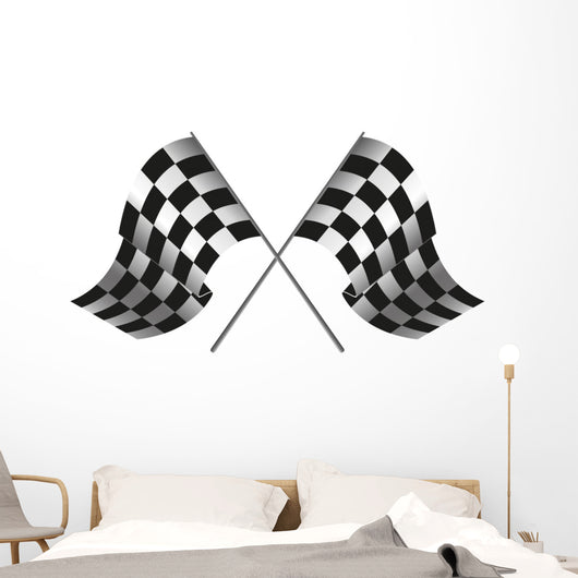 checkered flag racing Wall Decal