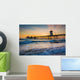 Huntington Pier sunset Wall Mural