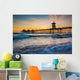 Huntington Pier sunset Wall Mural
