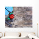 Sport equipment. Sneakers, dumbells, measuring tape Wall Mural