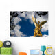 Friedensengel in MÃ¼nchen Freitext Wolken Blau Wall Mural
