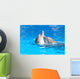 Kissing dolphins Wall Mural