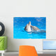 Kissing dolphins Wall Mural