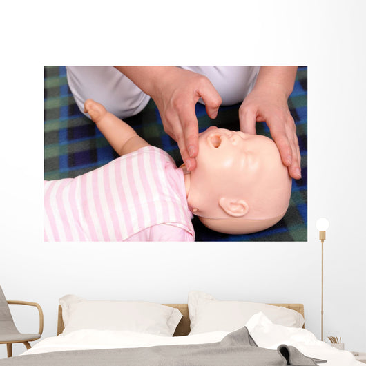 Infant Mouth-to-mouth Resuscitation Demonstration Wall Decal