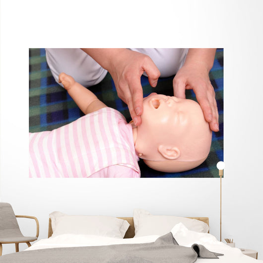 Infant Mouth-to-mouth Resuscitation Demonstration Wall Decal