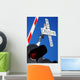 Rail Road Crossing Guard with Lights Wall Mural