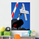 Rail Road Crossing Guard with Lights Wall Mural