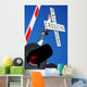 Rail Road Crossing Guard with Lights Wall Mural