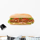 Whole grain turkey sandwich with lettuce, cheese & tomatoes Wall Decal