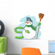 Letter S Snowman Wall Decal