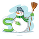 Letter S Snowman Wall Decal