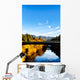 California Russian River bridge, scenic fall color. Sonoma Wall Mural