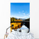 California Russian River bridge, scenic fall color. Sonoma Wall Mural