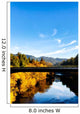 California Russian River bridge, scenic fall color. Sonoma Wall Mural
