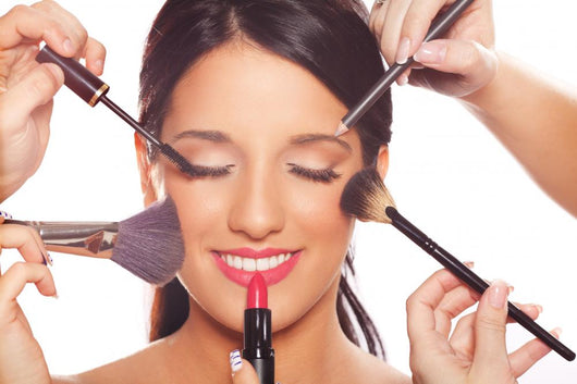 Young Woman Getting Professional Beauty And Makeup Treatment Wall Decal