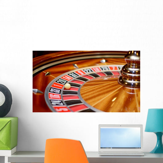 number one at roulette wheel Wall Mural