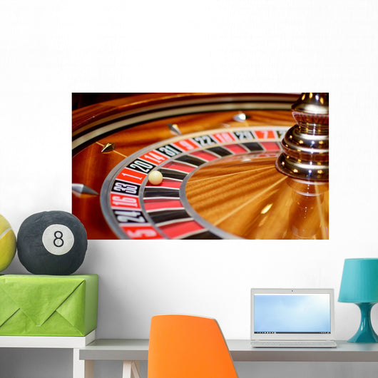 number one at roulette wheel Wall Mural