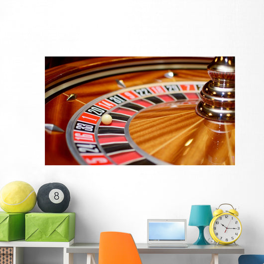 number one at roulette wheel Wall Mural