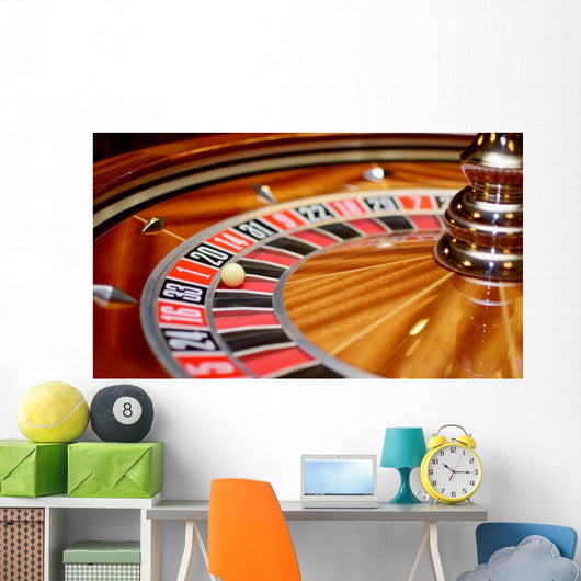 number one at roulette wheel Wall Mural