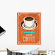 Vector Vintage Coffee Poster 2 Wall Decal